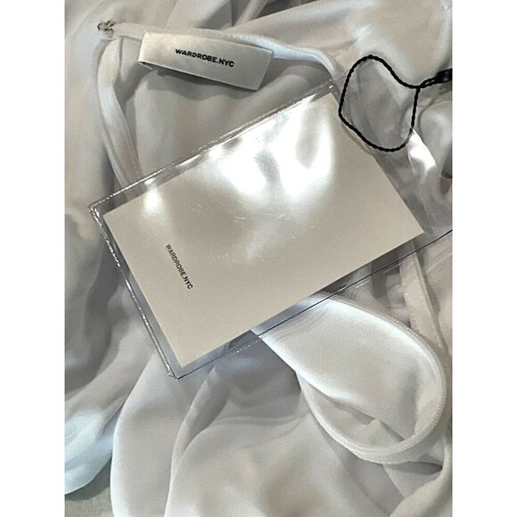 WARDROBE.NYC Sheath Dress iin White Large New Womens Jersey Midi - Picture 9 of 15